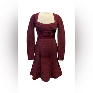 Hervé Leger  Long sleeved designer dress